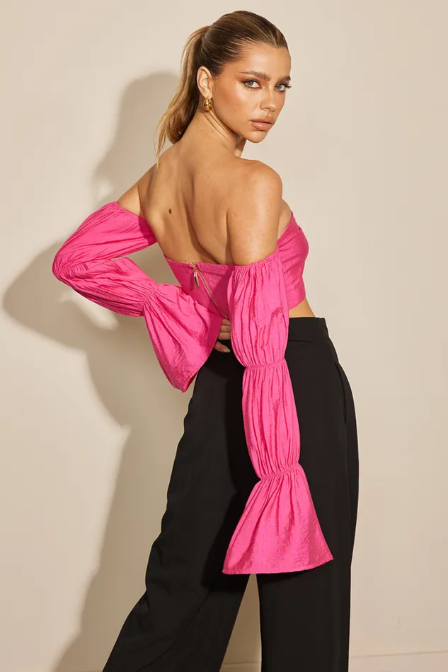 Runaway The Label Crops Romee Top Pink 8211 Women Runaway The Label Crops Romee Top Pink 8211 Women