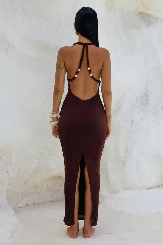 Runaway The Label Maxi Dresses ENORA MAXI DRESS Espresso 8211 Women
