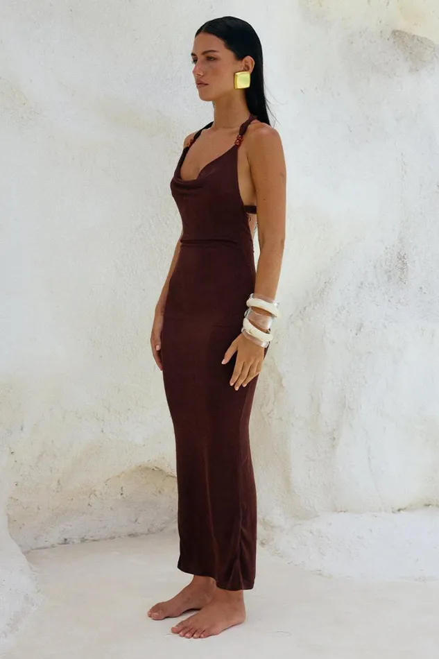 Runaway The Label Maxi Dresses ENORA MAXI DRESS Espresso 8211 Women