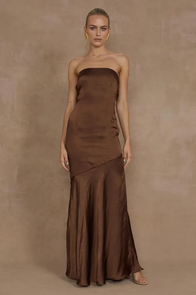 Runaway The Label Maxi Dresses MULANI MAXI DRESS Espresso 8211 Women
