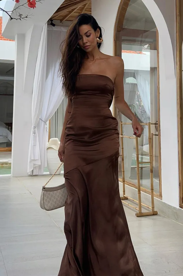 Runaway The Label Maxi Dresses MULANI MAXI DRESS Espresso 8211 Women