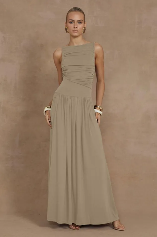 Runaway The Label Maxi Dresses NALLA MAXI DRESS Sand 8211 Women