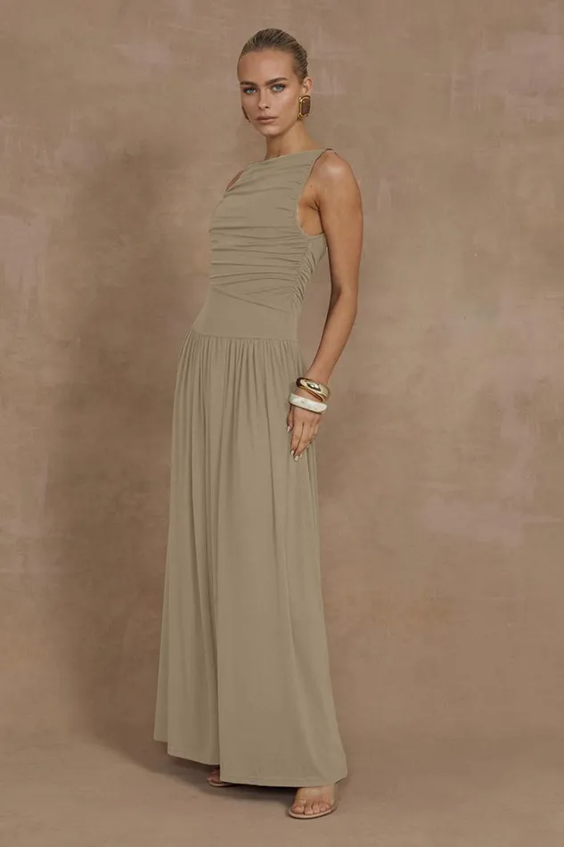 Runaway The Label Maxi Dresses NALLA MAXI DRESS Sand 8211 Women