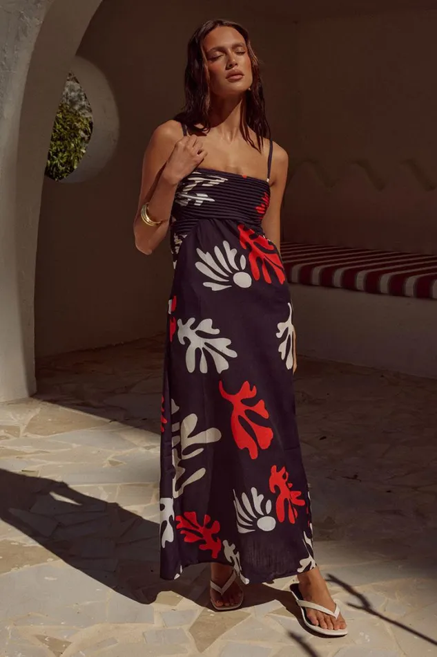 Runaway The Label Maxi Dresses VERONNE LONG MIDI DRESS Black 8211 Women