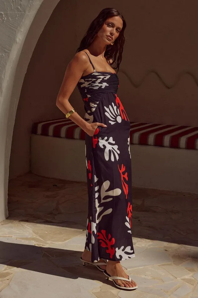 Runaway The Label Maxi Dresses VERONNE LONG MIDI DRESS Black 8211 Women