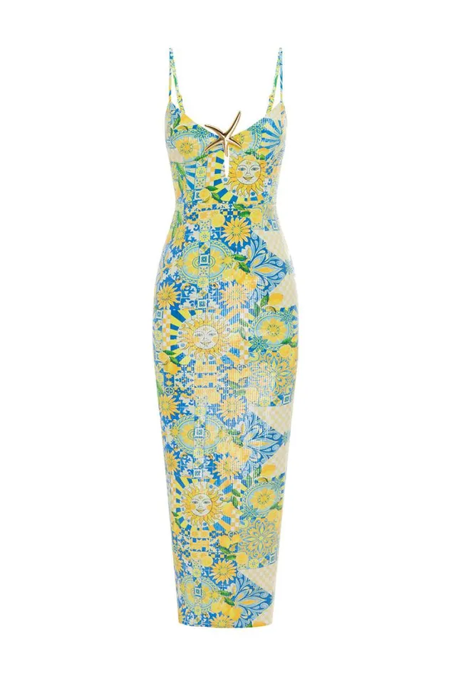 Runaway The Label Midi Dresses BENITO MIDI DRESS Anacapri Lemon 8211 Women