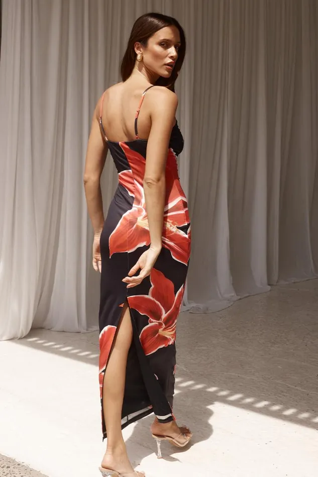 Runaway The Label Midi Dresses DEIA MIDI DRESS Black Lily 8211 Women