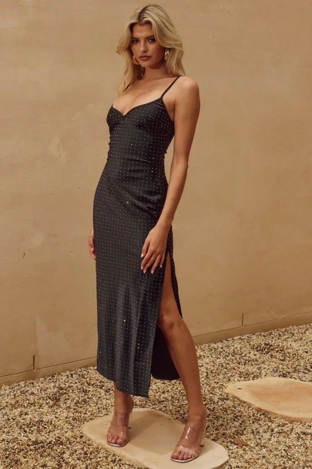 Runaway The Label Midi Dresses KALINA MIDI DRESS Black 8211 Women