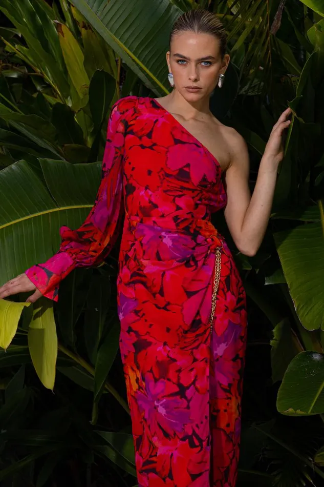 Runaway The Label Midi Dresses KANA MIDI DRESS Romelly Pink 8211 Women