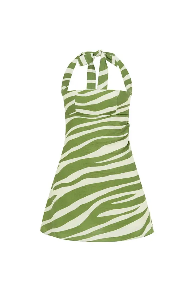 Runaway The Label Mini Dresses AMARI MINI DRESS Khaki 8211 Women