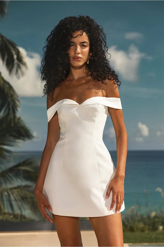 Runaway The Label Mini Dresses EBONY MINI DRESS White 8211 Women