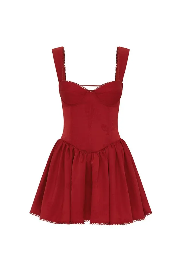 Runaway The Label Mini Dresses JOELLE MINI DRESS Red 8211 Women