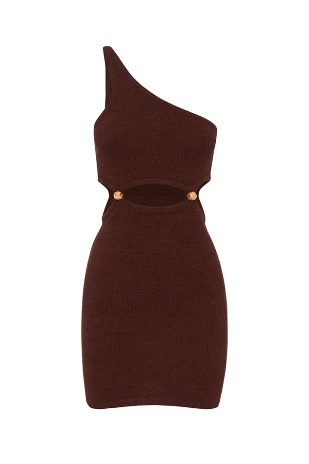 Runaway The Label Mini Dresses NORMANI MINI DRESS Chocolate 8211 Women Runaway The Label Mini Dresses NORMANI MINI DRESS Chocolate 8211 Women