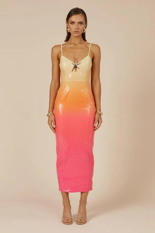 Runaway The Label Sequin Dresses BENITO MIDI DRESS Tropical 8211 Women