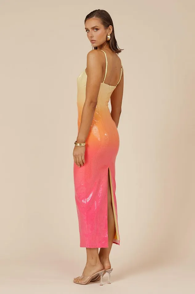 Runaway The Label Sequin Dresses BENITO MIDI DRESS Tropical 8211 Women