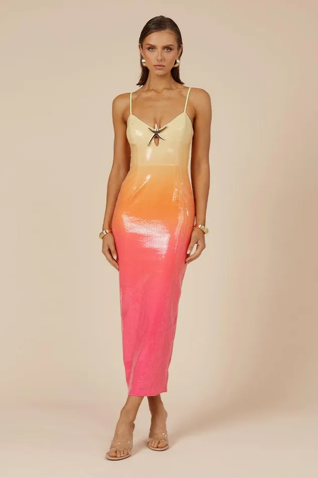 Runaway The Label Sequin Dresses BENITO MIDI DRESS Tropical 8211 Women