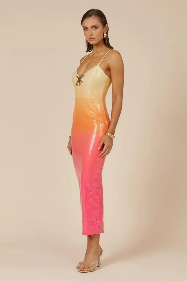 Runaway The Label Sequin Dresses BENITO MIDI DRESS Tropical 8211 Women