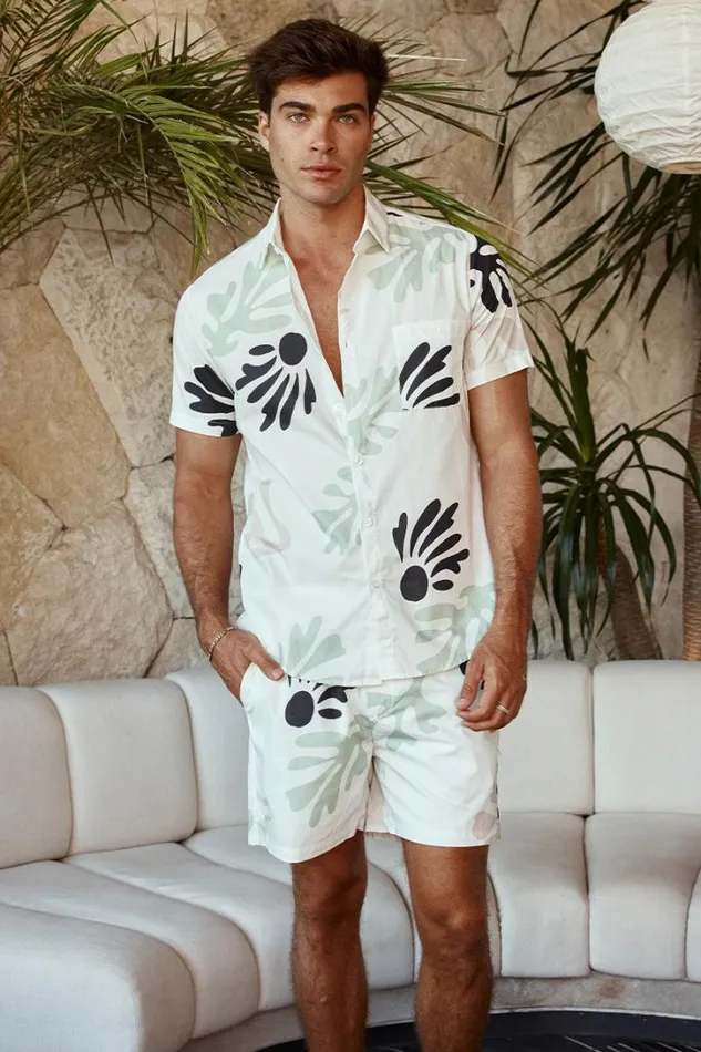 Runaway The Label Sets PARADISO SHIRT White Floral 8211 Men