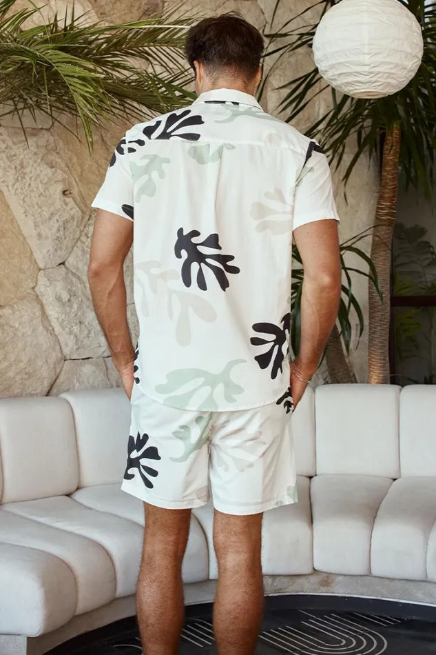 Runaway The Label Sets PARADISO SHIRT White Floral 8211 Men