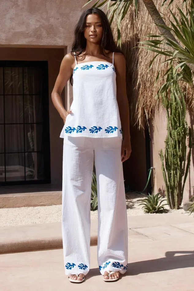 Runaway The Label Shirts and Blouses AMALIA TOP Whiteblue 8211 Women