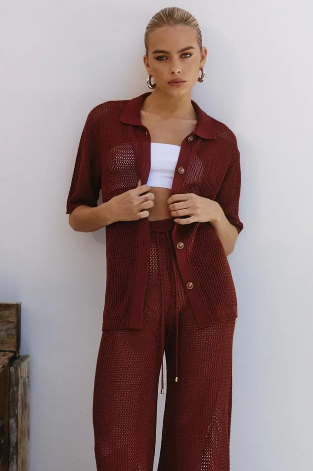 Runaway The Label Shirts and Blouses SMITH TOP Chocolate 8211 Women