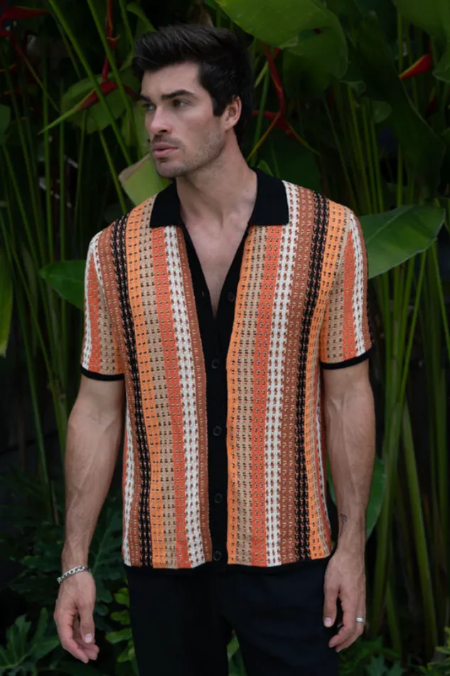 Runaway The Label Shirts TIMMY SHIRT Orange Multi 8211 Men