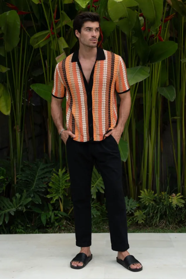 Runaway The Label Shirts TIMMY SHIRT Orange Multi 8211 Men