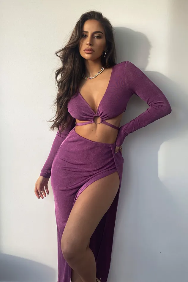 Runaway The Label Skirts Meile Maxi Skirt Grape 8211 Women Runaway The Label Skirts Meile Maxi Skirt Grape 8211 Women
