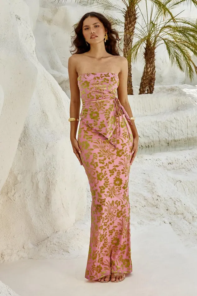 Runaway The Label Skirts PAMALO MAXI SKIRT Pink 8211 Women