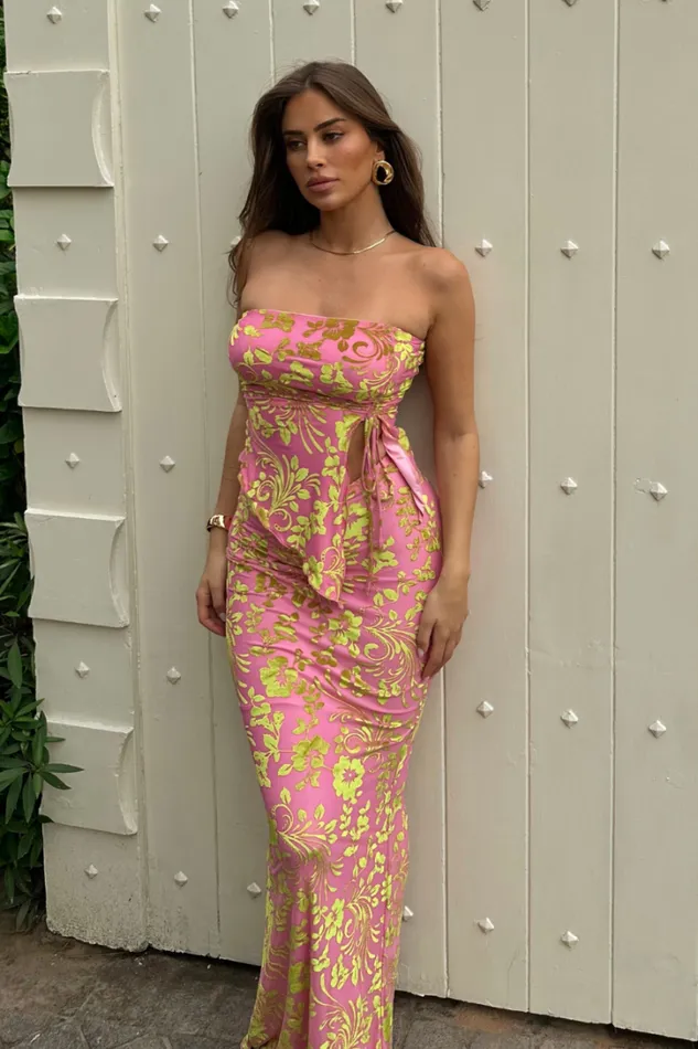 Runaway The Label Skirts PAMALO MAXI SKIRT Pink 8211 Women