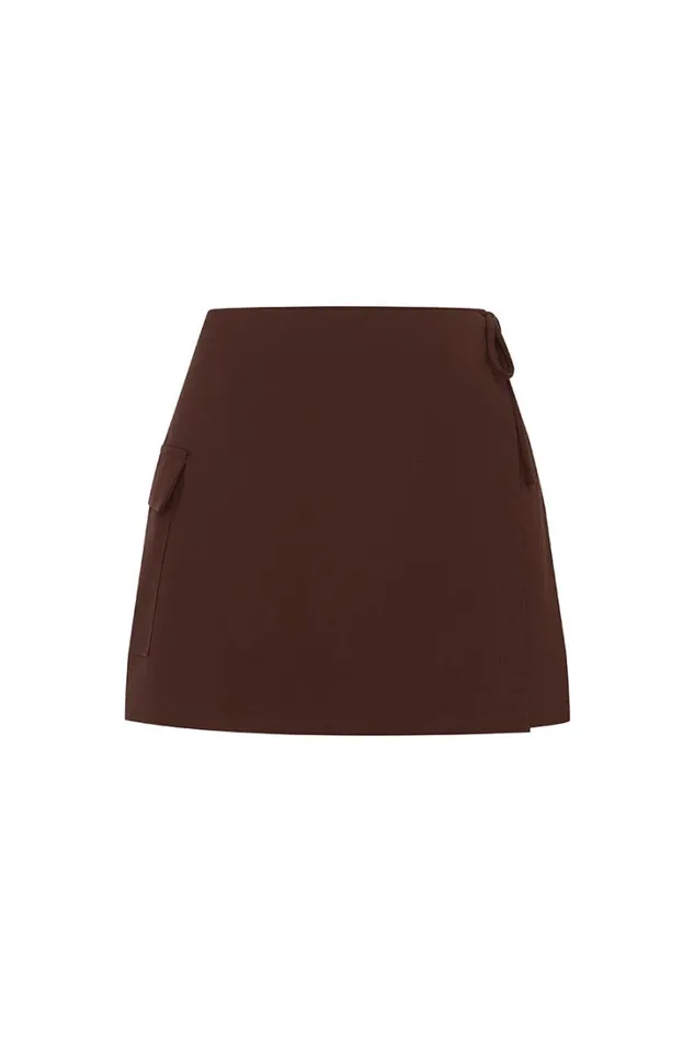 Runaway The Label Skirts PICCILO SKIRT Chocolate 8211 Women