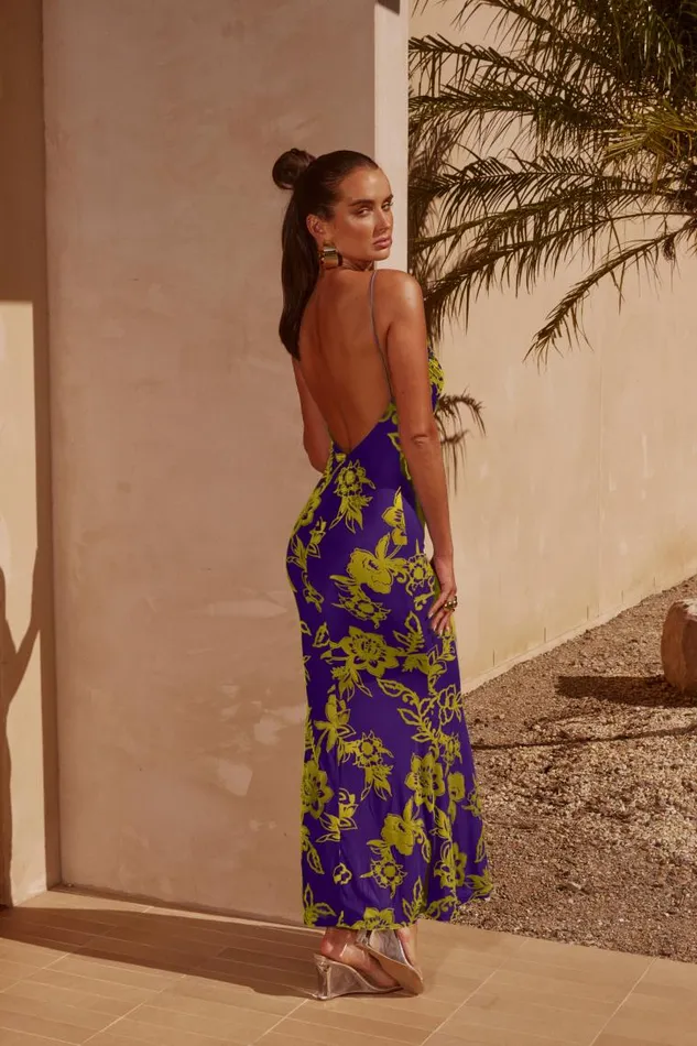 Runaway The Label Slip Dresses PRETORIA MAXI DRESS Violet 8211 Women