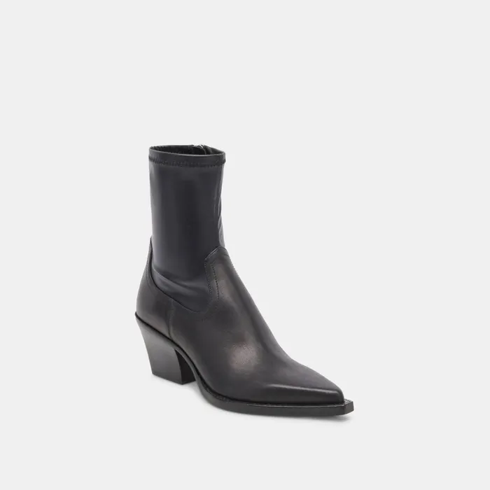 Rutger Boots Black Leather Women Dolce Vita Boots and Booties