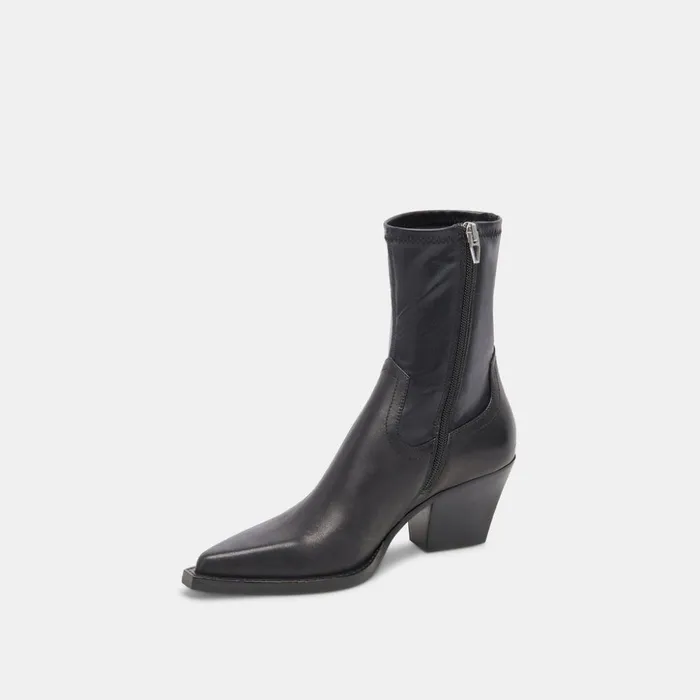 Rutger Boots Black Leather Women Dolce Vita Boots and Booties