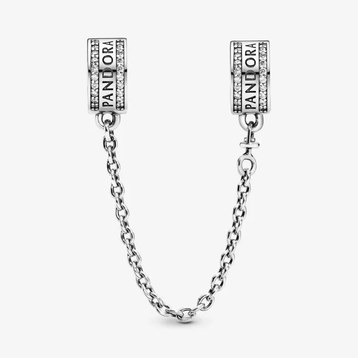 Safety Chains Women Pandora Online Logo Safety Chain Clip Charm