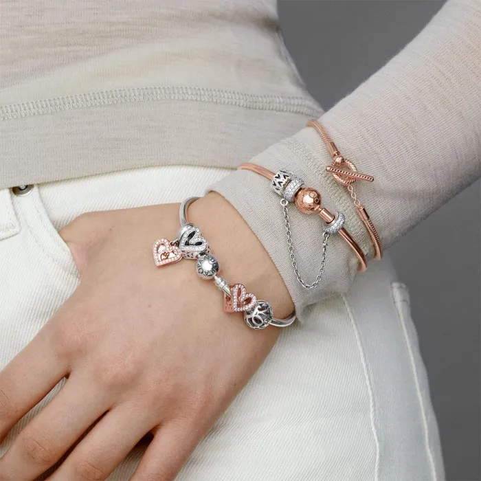 Safety Chains Women Pandora Sparkling Pav Safety Chain Charm