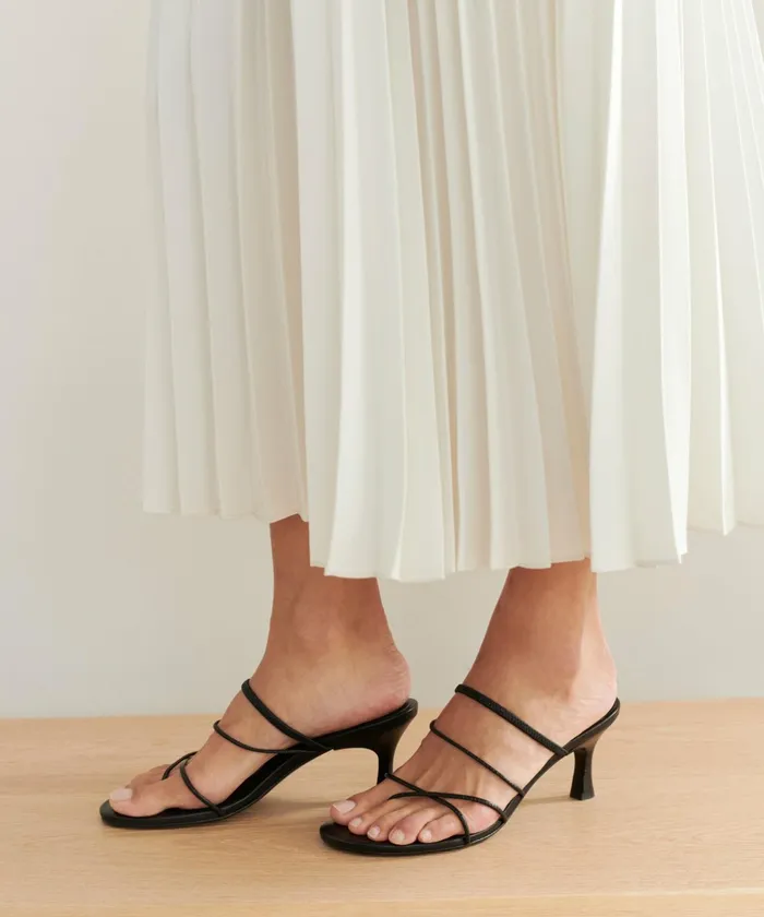 Sandals and Slides Women Jenni Kayne Eve Heeled Sandal Black