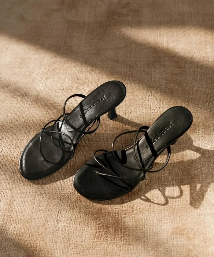 Sandals and Slides Women Jenni Kayne Eve Heeled Sandal Black