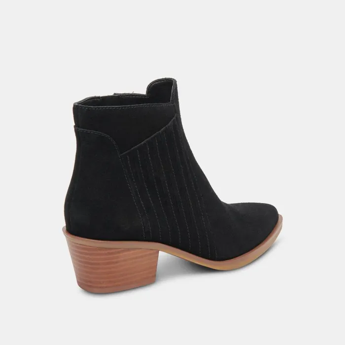 Sawyer Booties Onyx Suede Women Dolce Vita Boots and Booties