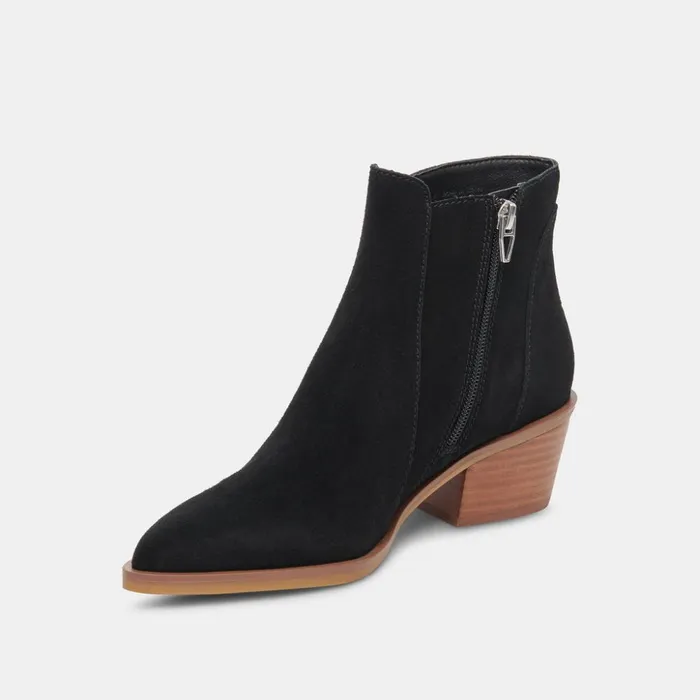 Sawyer Booties Onyx Suede Women Dolce Vita Boots and Booties