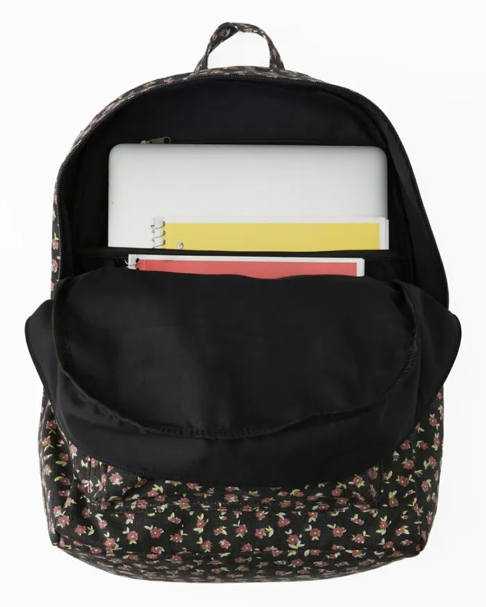 Schools Out Canvas Backpack Black Pebble Women Billabong Backpacks