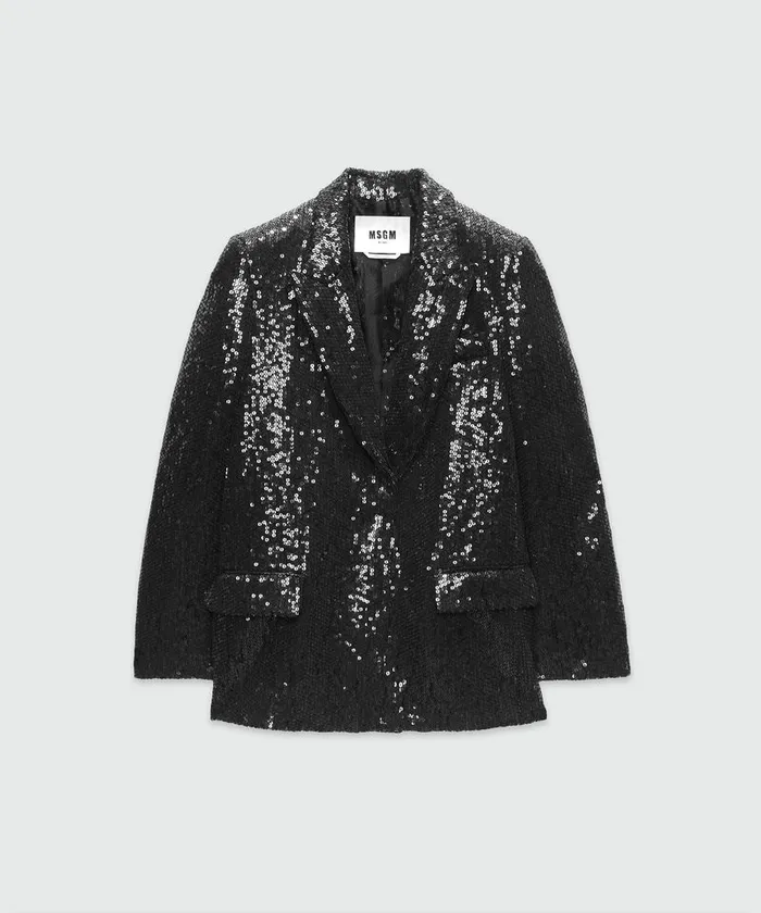 Sequined Fabric Jacket Women MSGM Blazers