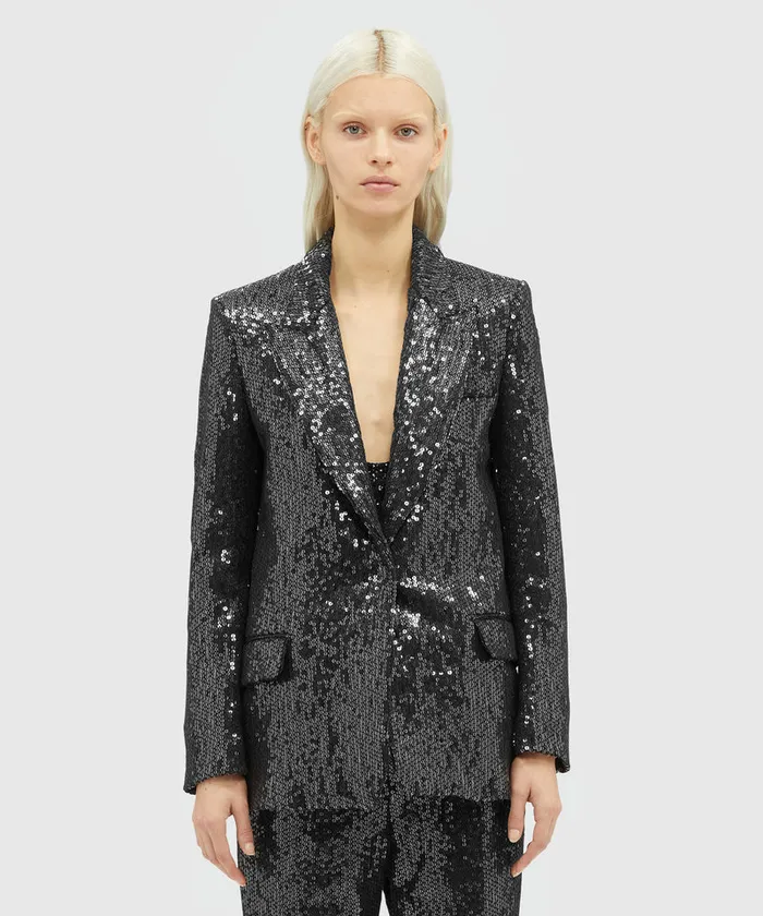 Sequined Fabric Jacket Women MSGM Blazers