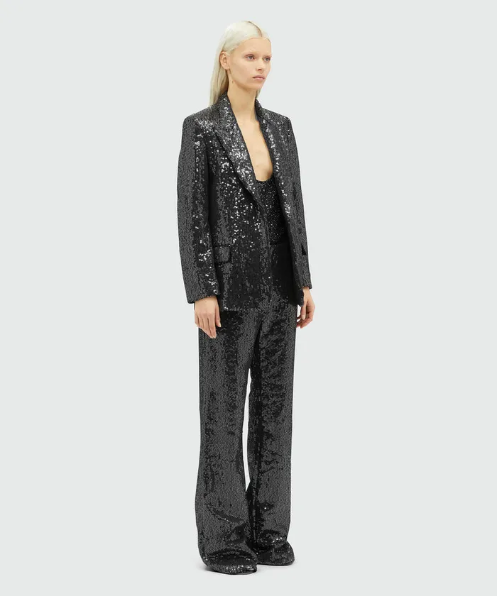 Sequined Fabric Jacket Women MSGM Blazers