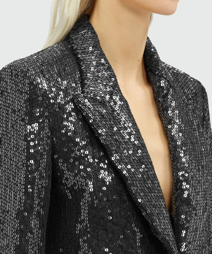 Sequined Fabric Jacket Women MSGM Blazers