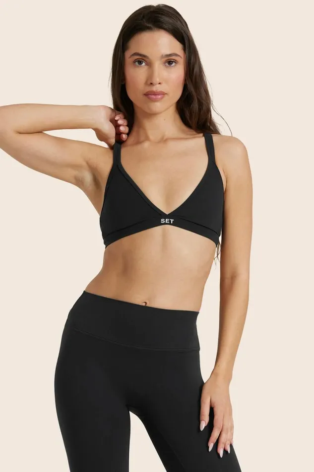 SET ACTIVE Activewear AIRLUXE BREATHE TRIANGLE BRA 8211 ONYX 8211 Women