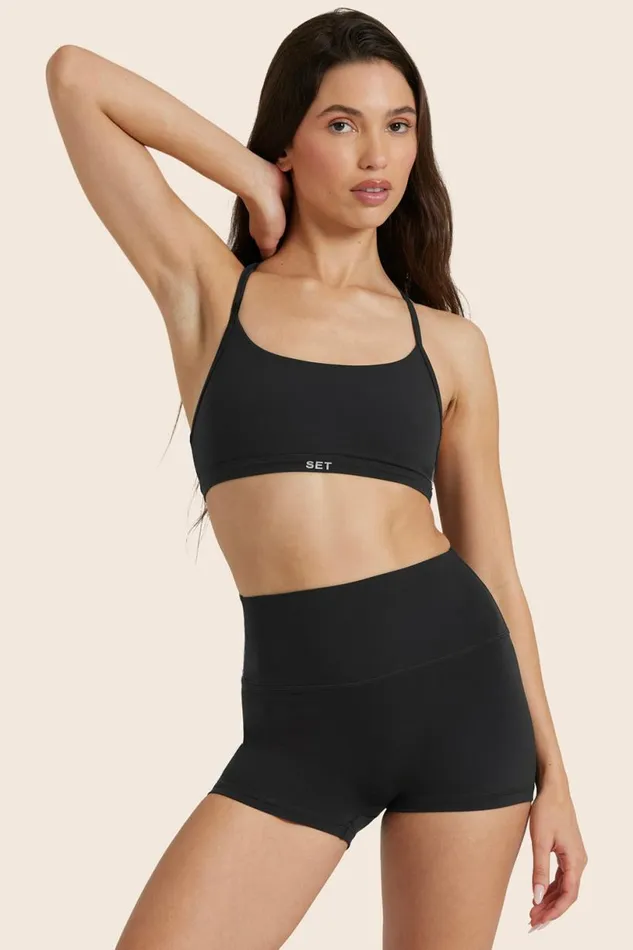 SET ACTIVE Activewear AIRLUXE BREATHE Y BRA 8211 ONYX 8211 Women