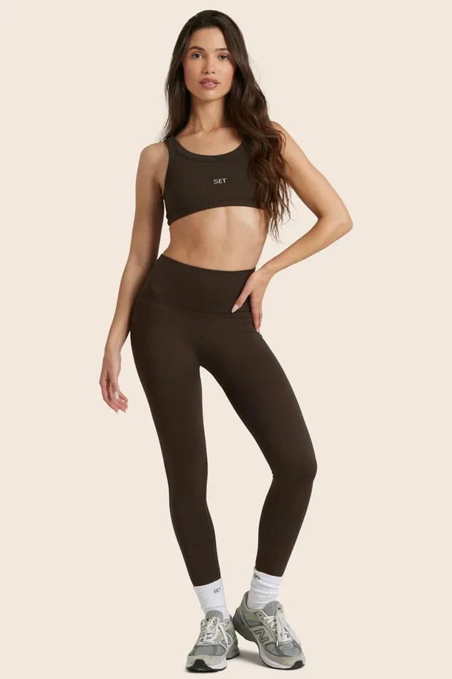 SET ACTIVE Activewear SCULPTFLEX POWER HIGHRISE LEGGINGS 8211 ESPRESSO 8211 Women