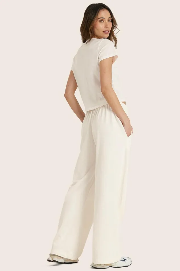 SET ACTIVE Bottoms HEAVY COTTON EASY PANTS 8211 BLANC 8211 Women
