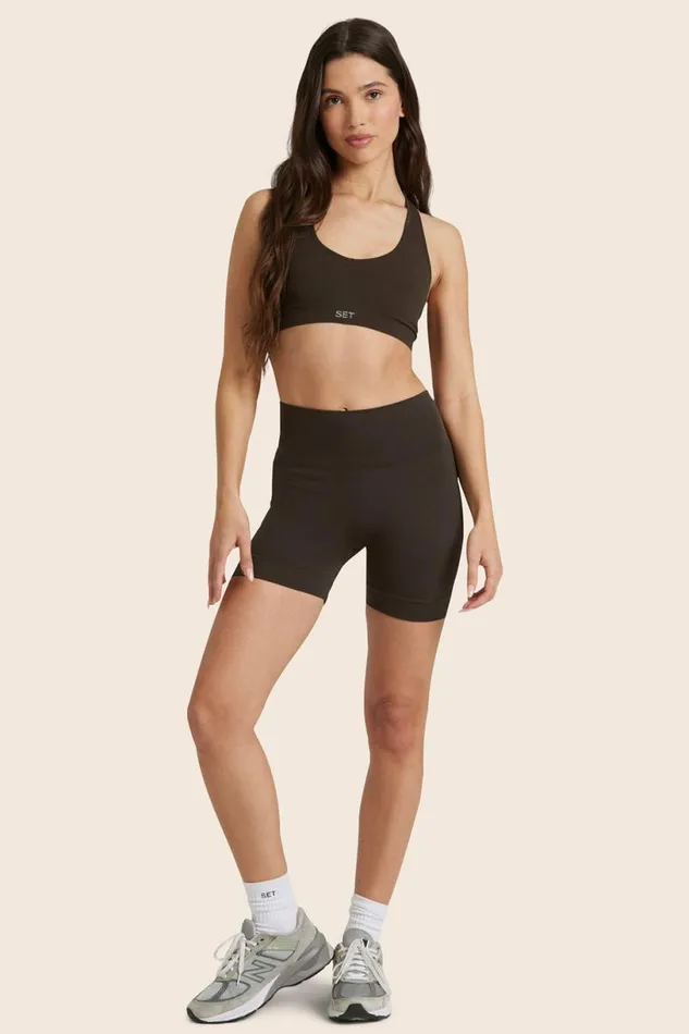 SET ACTIVE Bottoms SCULPTFLEX POWER SHORTS 8211 ESPRESSO 8211 Women